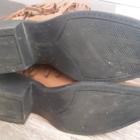 Girls size 13.5 fringe cowboy boots brown - Picture 5 of 6